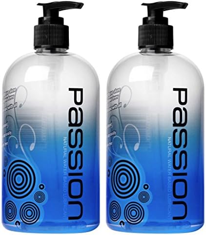 2 Pack Passion Natural Water-Based Lubricant, 16 oz