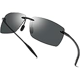 PEEPAI Mens Sunglasses Polarized Frameless z87 Safety Sun Glasses For Women UV400 Anti Glare Mirror Mztrix Bex Sunglasses