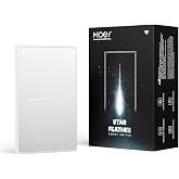 MOES Full Touch WiFi Smart Light Switch Neutral Wire Needed, White 2 Gang | Star Feather Anti-Glare Full Touch Panel; Works with Smart Life/Tuya App, Alexa and Google Home, Vibration Feedback,Timer