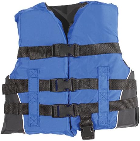 MW Child Deluxe Nylon Life Jacket Vest - Blue/Black