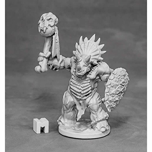 Reaper Miniatures Thunderfoot Defender (Triceratops) #03874 Unpainted Metal Mini