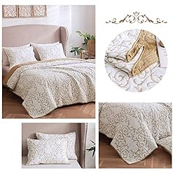 mixinni Reversible Soft Quilts 3-Piece Beige