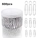 JPSOR 600Pcs Paper Clip, Jumbo Medium Small Sizes Silver paperclips, for Office and Personal Document Organization (28mm, 33mm, 50mm)