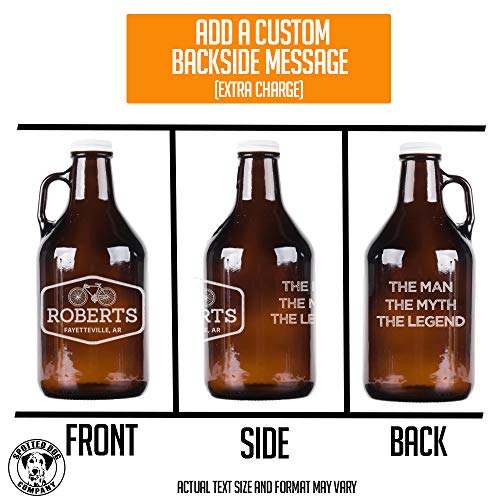 6 Personalized+Etched+Amber+Glass+Growler