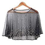 Zakia Women's mesh shawl evening dress wedding sequins shawl wrapped scarf Zakia Women's mesh shawl evening dress wedding sequins shawl wrapped scarf