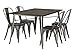 DHP Fusion Metal Rectangular Dining Table with Wood Table Top, Distressed Metal Finish for Industrial Appeal, Antique Gun Metal