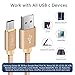 USB Type C Cable 3Ft 2 Pack,USB C to USB Nylon Braided Cable Fast Charger for Samsung Galaxy Note 8 S8 S8 plus,Google Pixel, Pixel XL, LG G6 V20 G5, Nintendo Switch, New Macbook More(Gold)