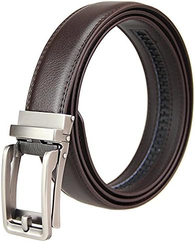 Comfort Click Belt Mens Leather Automatic Work Belts, Dress Belts for Men, Black Ratchet Belt for Men