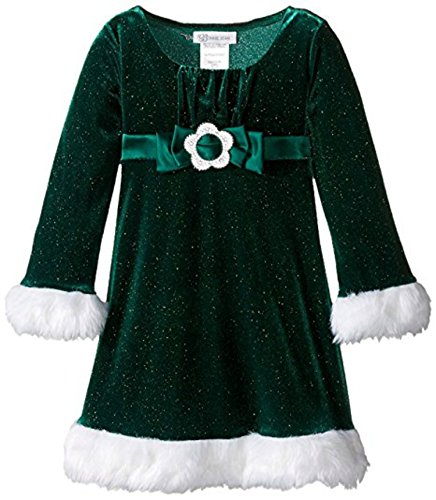 Infant Or Girls Green Velour Dress With Fur Trim 4t | Desertcart Botswana