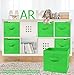 Greenco Foldable Storage Cubes, 6 pcs (Green) | Closet Organizer Storage Basket/Box/Bin/Shelf | Cube Storage Organizer | Collapsible Storage Bins Boxes | Non-woven Cloth Fabric Bin Drawers/Baskets