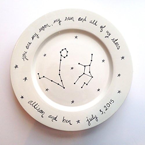 personalized astrological wedding platter