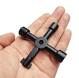 Alloy Multifunctional Electronic Control Cabinet Triangular Key Wrench Elevator Key Meter Square Hole of the Valve Train Door Key Emergency Survival Tool