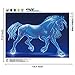 DIY 5D Diamond Painting by Number Kit, Shining Horse Crystal Rhinestone Embroidery Cross Stitch Ornaments Arts Craft Supply Wall Decor