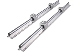 CNCYEAH Linear Rail SBR12 1000mm 2PCS Linear Rail Guide with 4 PCS SBR12UU Square Type Carriage Bearing Blocks Linear Rails and Bearings Kit for DIY CNC Routers Lathes Mills Automated Machines
