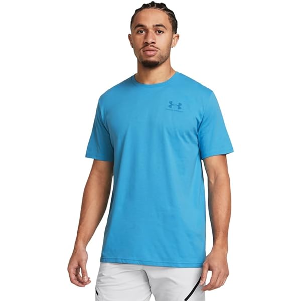 Under Armour UA Sportstyle Left Chest T-Shirt Uomo Maniche Corte, Blu Cosmic, Taglia S