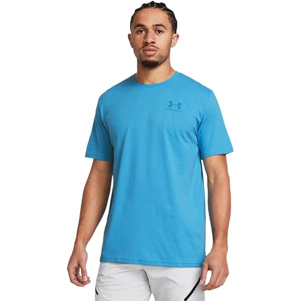 Under Armour UA Sportstyle Left Chest T-Shirt Uomo Maniche Corte, Blu Cosmic, Taglia S