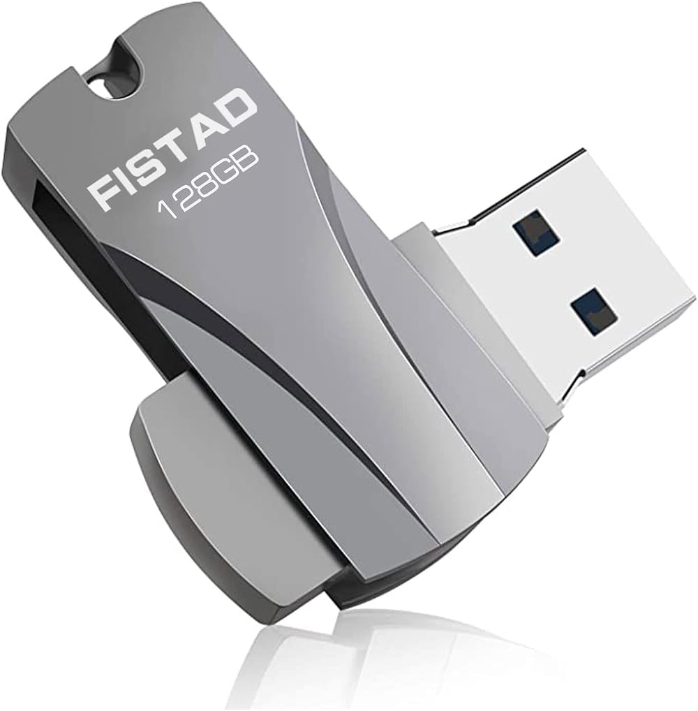 FISTAD 128GB USB 3.0 Flash Drive Metal Waterproof Pen Drive Portable Black