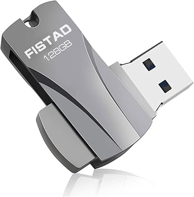 FISTAD 128GB USB 3.0 Flash Drive Metal Waterproof Pen Drive Portable Black