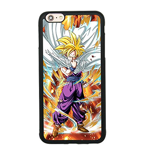 Dragon Ball Z Son Gohan Case for iPhone 6 Plus/6S Plus (5.5 Inch) Superhero TPU Silicone Gel Edge + PC Bumper Case Skin Protective Custom Designed Printed Protector Full Protection Cartoon Cover