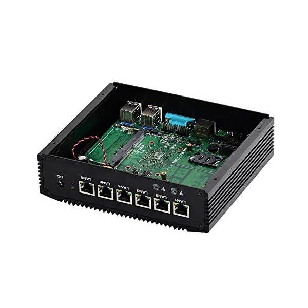 HUNSN-FirewallMikrotikVPNNetwork-Security-Micro-ApplianceRouter-PCIntel-Celeron-2955UBlackRM02HDMICOMRJ45-RS2324USB306-Intel-I211AT-Gigabit-NicsFanless8G-RAM64G-SSD HUNSN Firewall,Mikrotik,VPN,Network Security Micro Appliance,Router PC,Intel Celeron 2955U,(Black),RM02,HDMI/COM/RJ45…