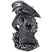 Mythical Winged Dragon Climbing Medieval Castle Statue for Decorative Ancient & Gothic Home Decor Sculptures and Figurines As Metallic Look Collectible Fantasy Gifts