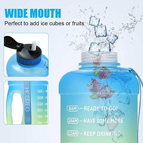 Transparent water bottle with a built-in straw and BPA-free material, priced at $18.49.