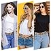 Leopard print Belt for women Width 35mm Haircalf leather Casual Waistband for jeans/dress with Crescent Buckle POYOLEE