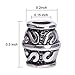 eBoot Hair Beads Dreadlocks Beads Decorative Beads, Silver Color, 20 Pieces