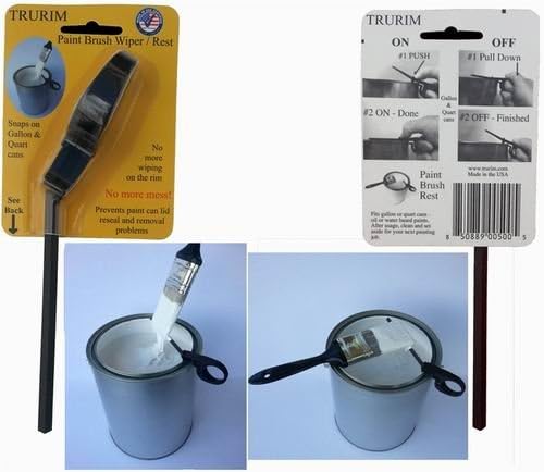 Lot of 24 Pieces - TRURIM Paint Brush Wiper/Rest – Snaps onto Gallon and Quart Size Paint Cans