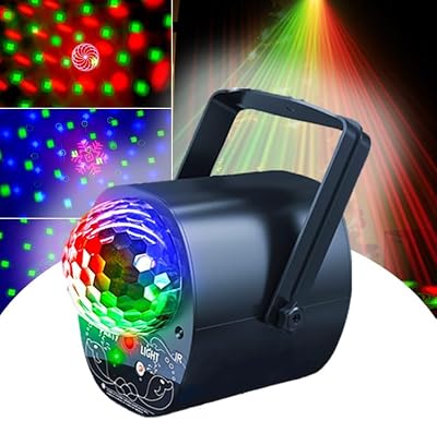 Moonflare Multi Colour 3-in-1 Party Light LED Disco Ball & Green Red Laser
