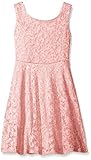 Speechless Girls' Lace Dress Knee Length Slv Less
