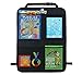 Kick Mats Plus 2 Extra Large Organizer Pockets - Deluxe Backseat Protector As Seat Covers for Car, SUV, Minivan or Truck - Vehicle Back Seats Kids Safety Accessories - Universal Automotive Protectors