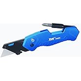 XW Folding Utility Knife with Screwdriver, Heavy Duty Zinc Alloy Lock-back Cutter