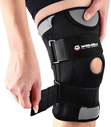 Knee Brace,Adjustable Knee Support,Knee Pads Open-Patella Stabilizer Anti Slip with High Grade Quality Breathable Neoprene for Any Sport Protection,Recovery and Pain Relief(1 Pcs)