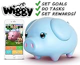 Wiggy Piggy Bank (Sky Blue): Smart Speaking Piggy Bank and Task Tracker