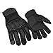 Ringers Gloves R-557 Tactical Hard Knuckle, Carbon Fiber Knuckle, Flame Resistant, Black, Large