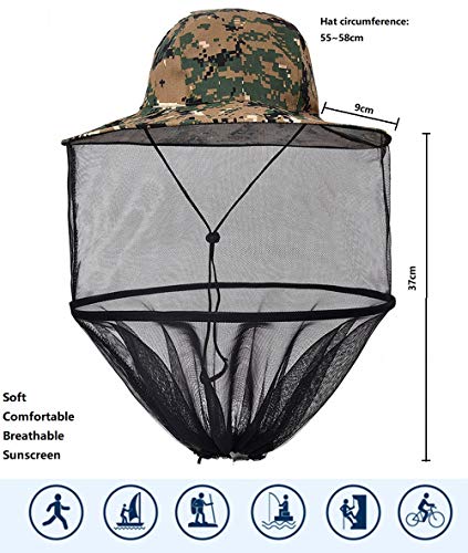 Apanphy® Outdoor Angel Hut Kappe, Fishing Hat Cap Angel Netz Hute Kopfbedeckungen Sonne Hut Sommer Angelhut Eimer Hut… – Bild 5