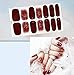 6 Sheets Full Nail Wraps Art Polish Stickers Decal Strips Adhesive False Nail Design Manicure Set with 1Pc Nail Buffers Files for Women Girls