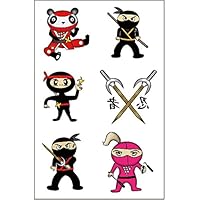 Premium Ninja Tattoos, Karate Party Favors, Temporary Tattoo