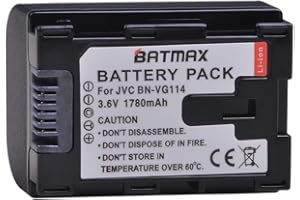 Batmax 1780mAh BN-VG114 Battery for JVC BN-VG107U, BN-VG108U, BN-VG114U, BN-VG121U, BN-VG138U Camcorder Batteries