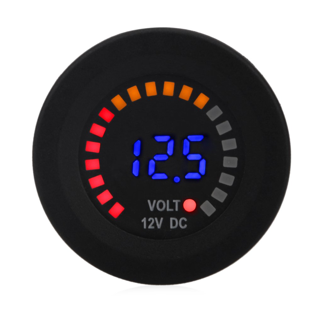 Voltmeter Automotive MICTUNING MICVM DC 12V LED Display Voltmeter Waterproof for Boat Marine