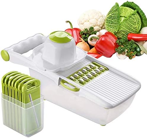 GJJSZ Gemüseschneider 6 in 1,Fruit Chopper Shredder Cutter,6