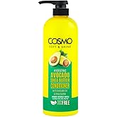 Cosmo Soft & Shine Hydrating Avocado & Shea Butter Hair Conditioner 33.8 fl.oz - 1000ml Cleanse, Detangle, Soften, Paraben-Free, Sulfates Free, Silicone Free, Daily Use, Hair Care