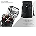 Opux 4 Bottle Insulated Wine Cooler Bag - Leakproof Padded Portable Wine Bottle Carrier for Travel Picnic BYOB Gift (Black)