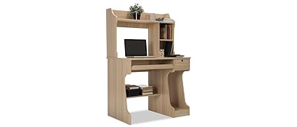 Durian Keating Home Office Desk (Light Walnut)