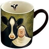 LANG Black and White Mug, 14-Ounce