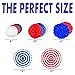USA 4th of July Patriotic Decorations - 25 pcs Blue Red and White Paper Fans, Lanterns, Pompoms, Triangle Garland, Star Garland and Honeycomb