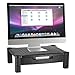 Halter Monitor Stand Riser with Organizer Drawer and Cable Management, Black (1 Pack)