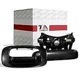 T1A Tailgate Handle Latch and Bezel Trim Replacement for 1999-2007 Chevy Silverado/GMC Sierra, Rod Clips Incl, Also Fits 1500, 2500, 3500 HD Pickup Truck, Black Textured, T1A-15228539 & T1A-15997911