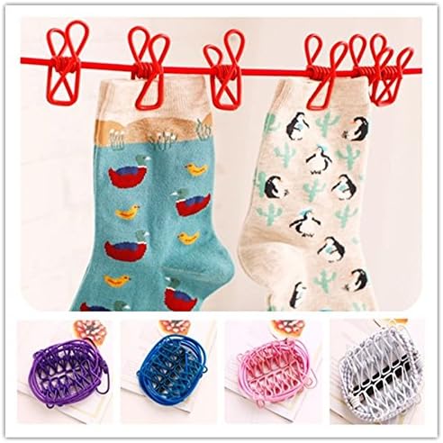 Outdoor Elastic Belt Clothes-pin Laundry Clothespin Clamp Clothes Hangers Strong Grip Clothespins Pins Portable